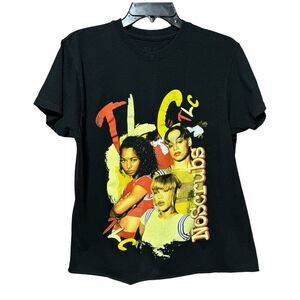 TLC- Black “No Scrubs” Graphic Tee- Sz. M